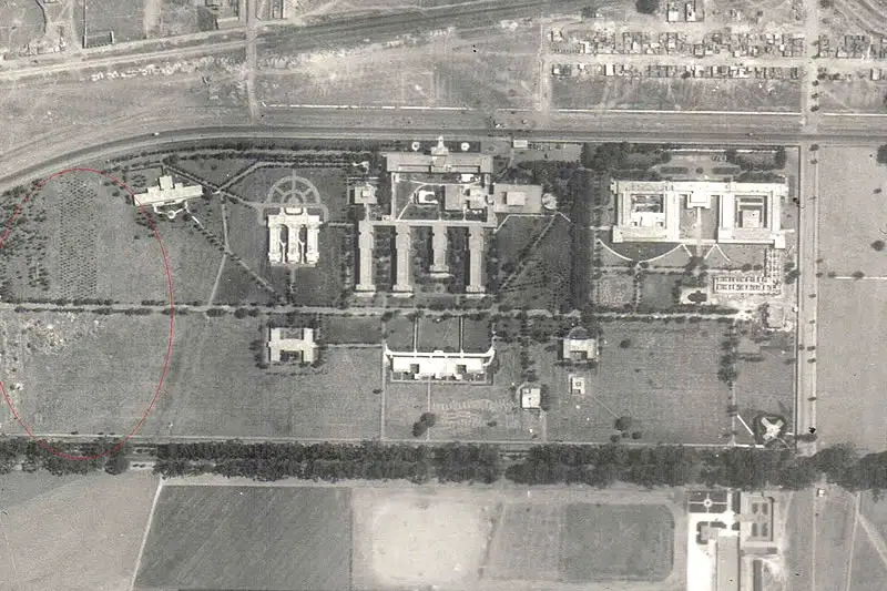 Vista aérea de la colonia Polanco en la ciudad de México 1939