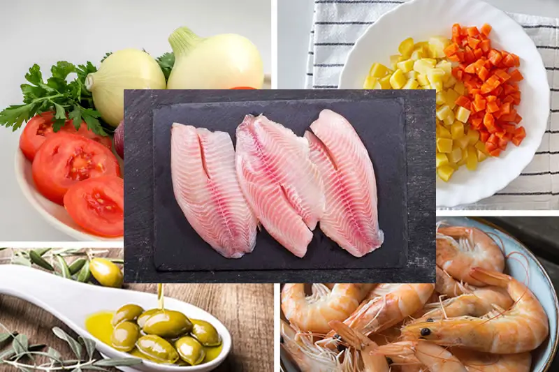 Ingredientes para preparar sopa de pescado