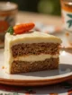 Rebanada de pastel de zanahoria con chocolate