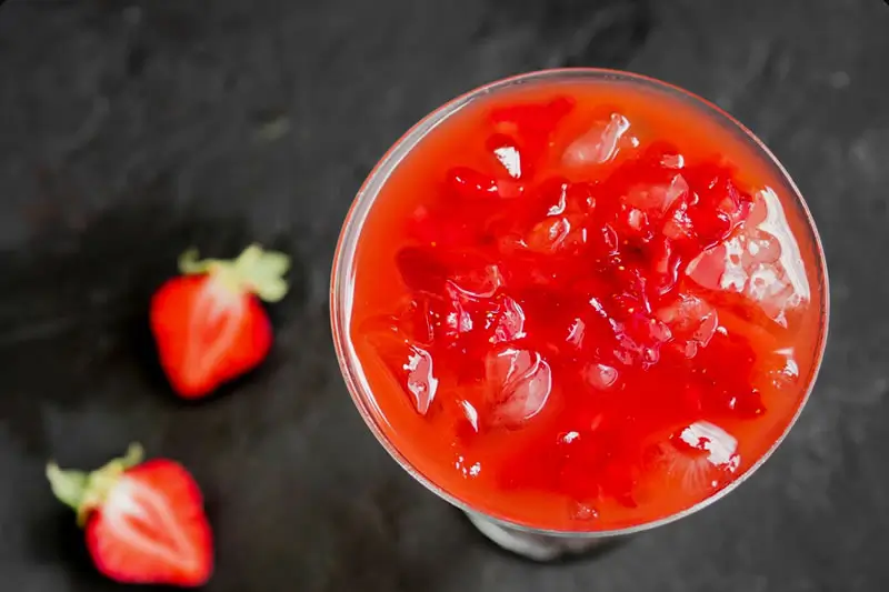 Copa de daiquiri de fresa