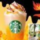 Un vaso de hot cappuccino de starbucks