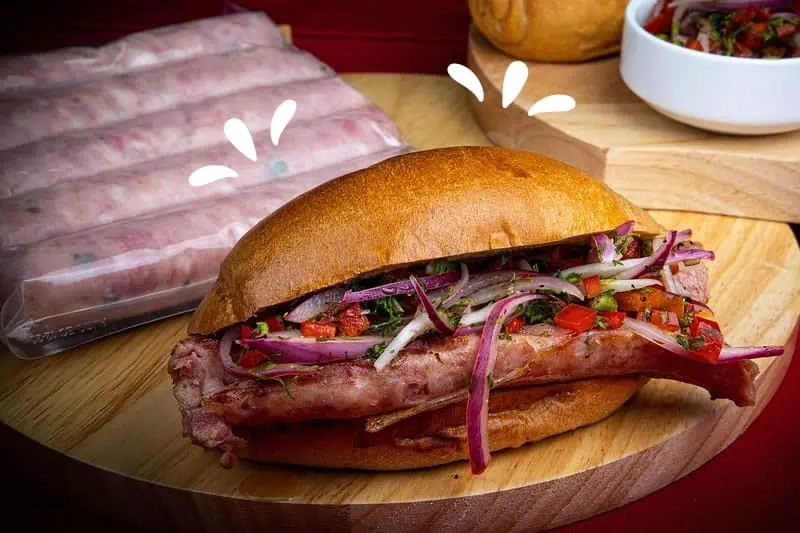 Choripan y chorizos argentinos
