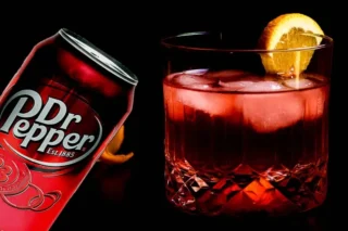 Cóctel de tequila con dr pepper