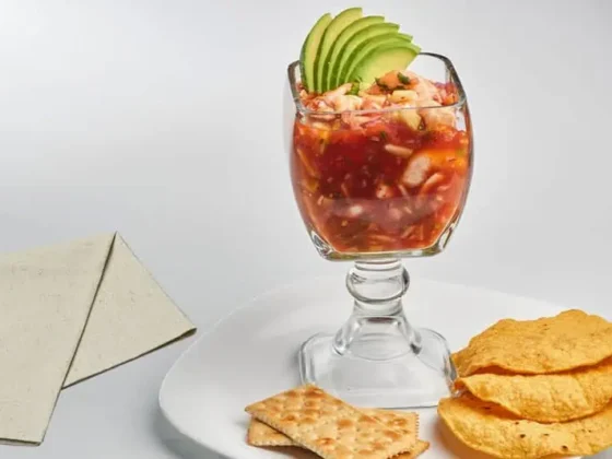 Copa de cóctel de camarones
