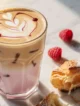 Raspberry danish latte