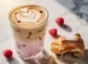Raspberry danish latte