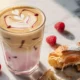 Raspberry danish latte