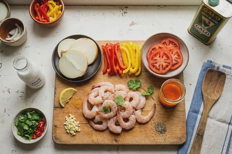 Moqueca de Camarón Ingredientes para preparar moqueca de camarón