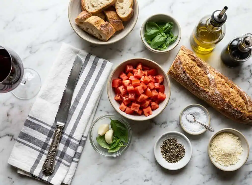 Bruschetta Italiana Ingredientes para preparar una Bruschetta Italiana