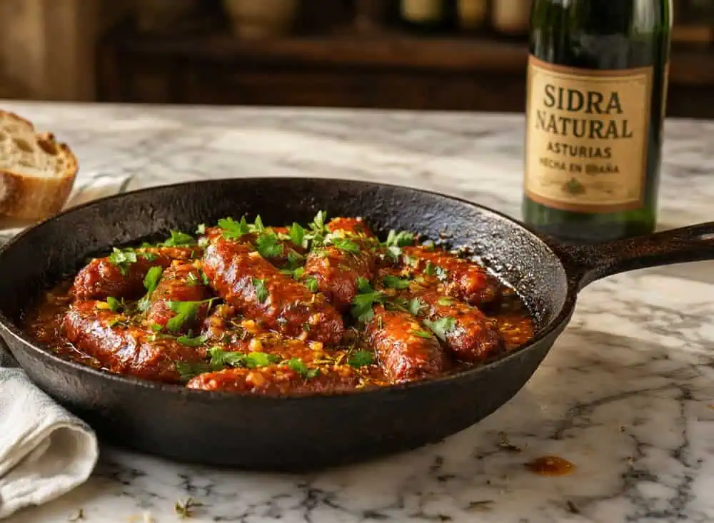 Chorizos a la Sidra Chorizos a la sidra