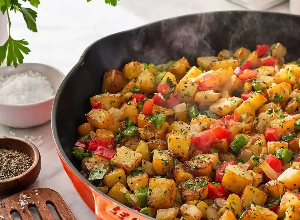 Papas con Pimientos para el Desayuno papas con pimientos