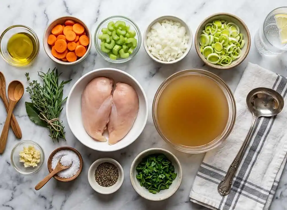 Sopa de Pollo con Verduras Sopa de pollo ingredientes