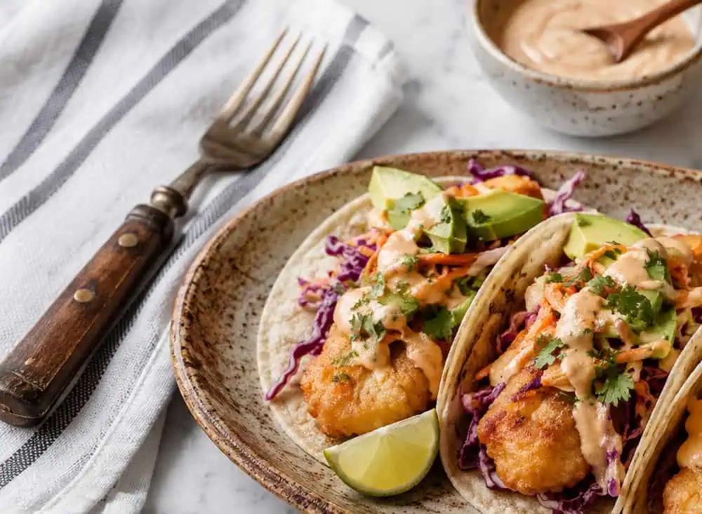 Tacos de Pescado Estilo Baja California Tacos de pescado estilo Baja California