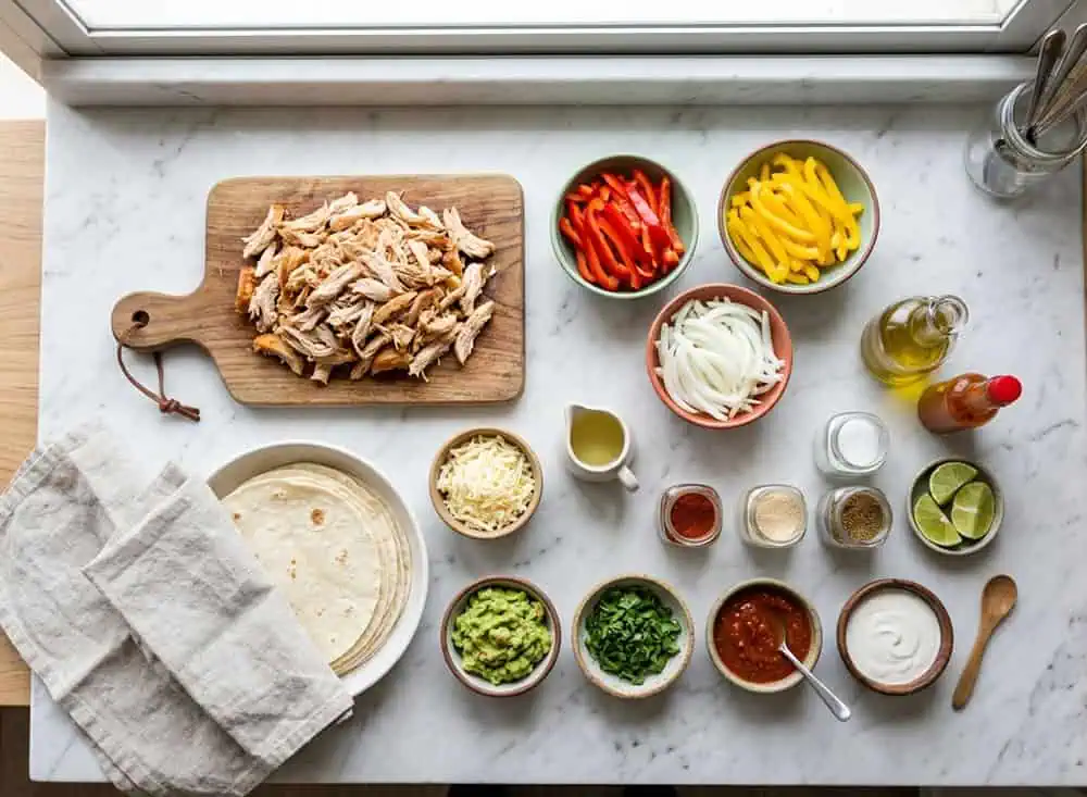 Tacos de Pollo Rostizado Ingredientes para preparar tacos de pollo rostizado