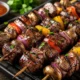 Brochetas de res marinadas