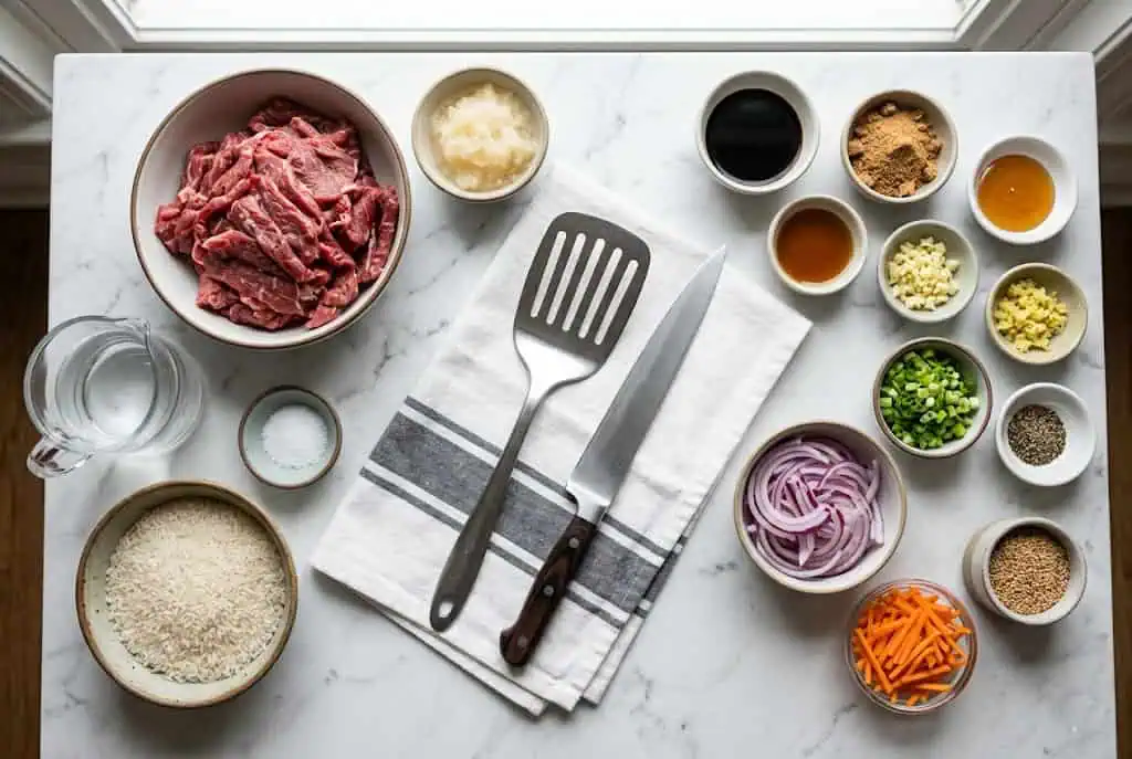Bulgogi Coreano con Arroz: El Sabor Más Popular de la Cocina Coreana Bulgogi coreano con arroz