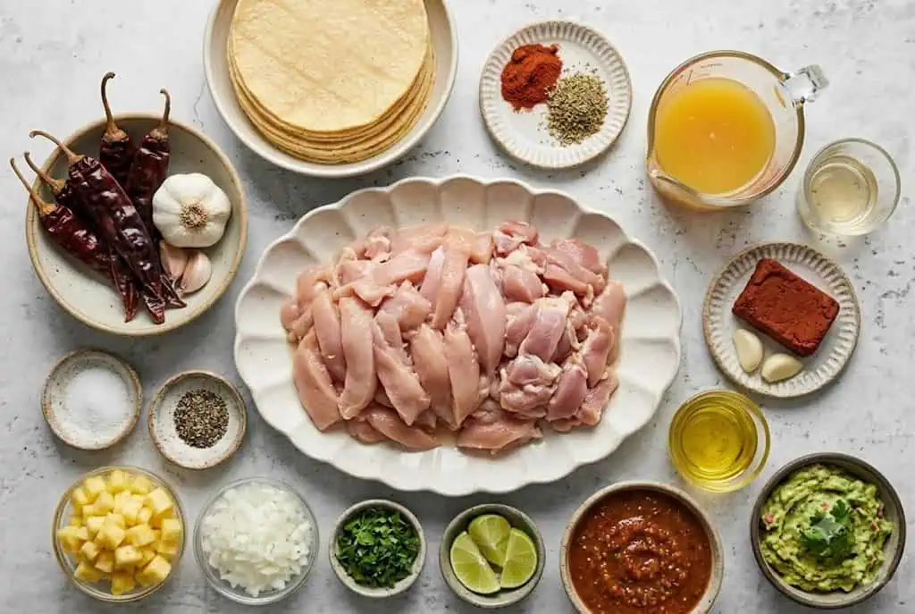 Tacos de Pollo al Pastor con Piña: La Tradición que se Reinventa Tacos de pollo al pastor ingredientes