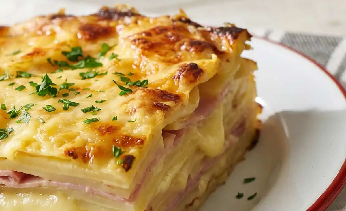 Pastel de Papa con Jamón Cocido y Queso Fundido Pastel de Papa con Jamón Cocido y Queso Fundido, zoom