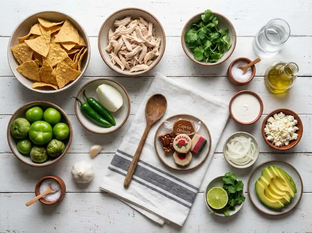 Chilaquiles Verdes Con Pollo: un Desayuno Con Sabor Mexicano Chilaquiles verdes con pollo con crema queso y aguacate