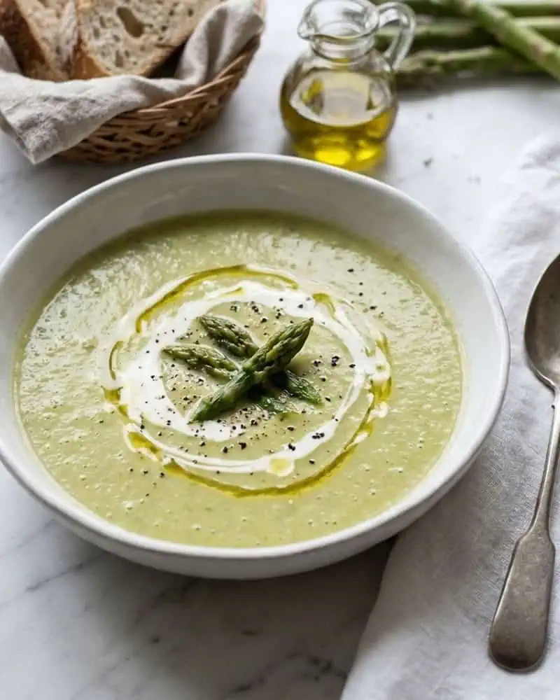 El Encanto Sencillo de Una Buena Crema de Espárragos Crema de espárragos